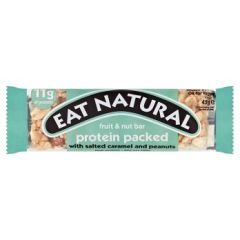 Eat Natural Protein Peanuts, Almonds & Salted Caramel Fruit & Nut Bars 12x40G