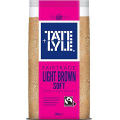 Tate & Lyle Fairtrade Light Brown Soft Pure Cane Sugar  10x500g