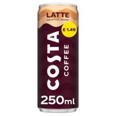 Costa Coffee Latte Iced Coffee 12x250ML
