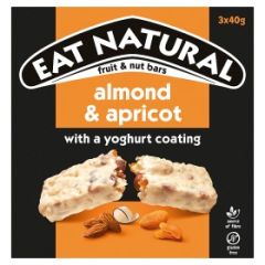 Eat Natural Almond & Apricot with a Yoghurt Coating Fruit & Nut Bars 3 pack 40g - 12x3PK