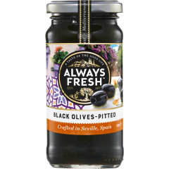 Always Fresh, Spanish Pitted Black Olives, 6x220g