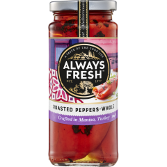Always Fresh, Fire Roasted Peeled Whole Pepper, 6x330g