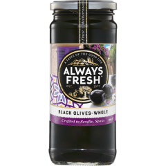 Always Fresh, Spanish Black Olives, 6x450g