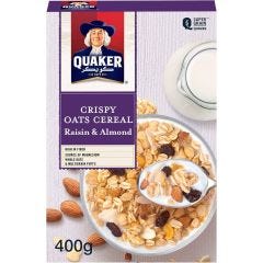 Quaker, Cereal Raisin &Almond, 14x400g
