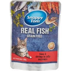 Snappy Tom, Tuna And Shrimp In Jelly, 48x85g