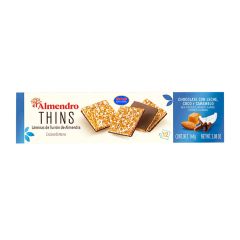 El Almendro, Thins Milk Chocolate With Coconut 10x144g
