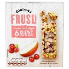 Jordan's, Cranberry & Apple Frusli Bar, 6x6x30g