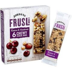 Jordan's, Raisin & Hazelnut Frusli Bar, 6x6x30g