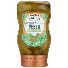 Sacla, Squeeze Classic Basil Pesto Sauce, 8x270g
