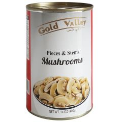 Gold Valley, Mushroom Sliced, 24x400g