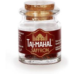 Tajmahal, Saffron Glass Jar, 1x1g