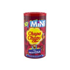 Chupa Chups, Lollipop Mini Cola Tube, 10x50ct