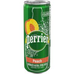 Perrier, Sparkling Water Slim Can Peach Flavor, 3x10x250ml