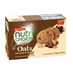 Britannia, Nutri Choice Oats Choco Almond, 8x6x75g