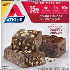 Atkins, Double Fudge Brownie Bar, 6x5x48g