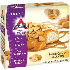 Atkins, Peanut Caramel Cluster Bar, 6x5x34g