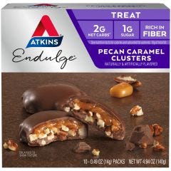 Atkins, Pecan Caramel Clusters, 6x10x14g