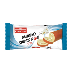 Eurocake, Jumbo Swiss Roll Vanilla, 24x60g