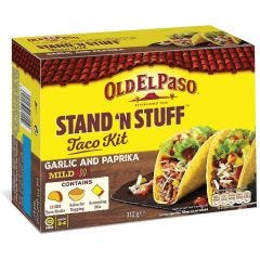 Old El Paso, Stand 'N Stuff Taco Kit Garlic & Paprika, 7x312g