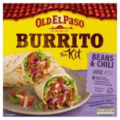 Old El Paso, Burrito Kit Beans & Chili, 6x620g