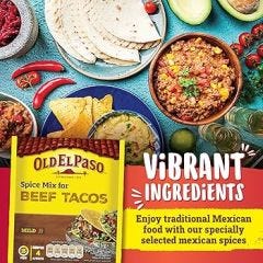 Old El Paso, Taco Mild Beef Spice Mix Original, 24x25g