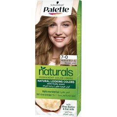 Palette, Naturals Permanent Color Creme 7-0 Medium Blonde, 10x1ct