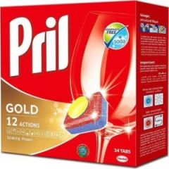 Pril, Gold 12 Action Adw Tabs, 7x34g