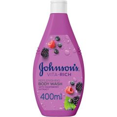 Johnson's Vita Rich Replenishing Bodywash Raspberry, 12x400ml