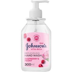 Johnson's Liquid Soap Raspberry & Peony, 12x300ml