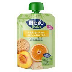 Hero Baby, Pouch Mxd Fruits With Biscuits, 18x100g