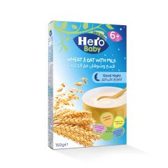 Hero Baby, Cereals Wheat & Oat With Milk, 12x150g
