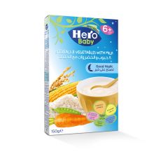 Hero Baby, 8 Cereals&Vegetables W/Milk, 12x150g