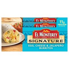 Frozen-El Monterey, Jalapeno Egg  Cheese Burrito, 24x4.5Oz