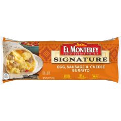 Frozen-El Monterey, Egg Cheese Sausage Burrito, 24x4.5Oz