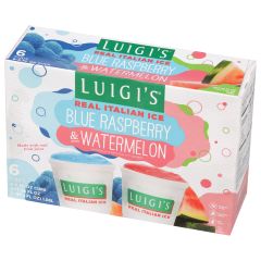Frozen-Luigi's, Blue Raspberry, Watermelon Italian Ice, 9x36Fz