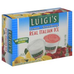 Frozen-Luigi's, Italian Ice Variety 6 Ounce, 6 Packs , 9x36Fz