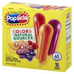 Frozen-Popsicle, Orange, Cherry, Grape 18 Count, 6x29.7Fz