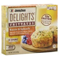 Frozen-Jimmy Dean, Frittatas Bacon, Egg & Spinach Cheese, 6x12Oz