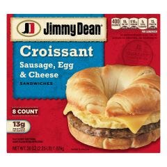 Frozen-Jimmy Dean, Sausage Egg Cheese Croissant Sandwiches, 3x36Oz