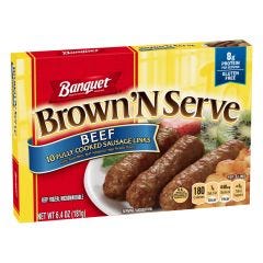 Frozen-Banquet, Brown 'N Serve Beef Links , 12x6.4Oz
