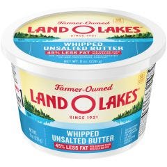 Frozen-Land O Lakes, Unsalted Whipped Butter Tub, 12x8Oz