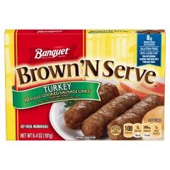 Frozen-Banquet, Brown 'N Serve Turkey Links, 12x6.4Oz