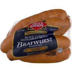 Frozen-Dietz & Watson Bratwurst, Hungarian, 6x16Oz