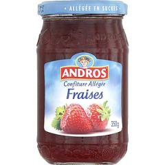 Jam Light Strawberry Andros 6X350 Gr